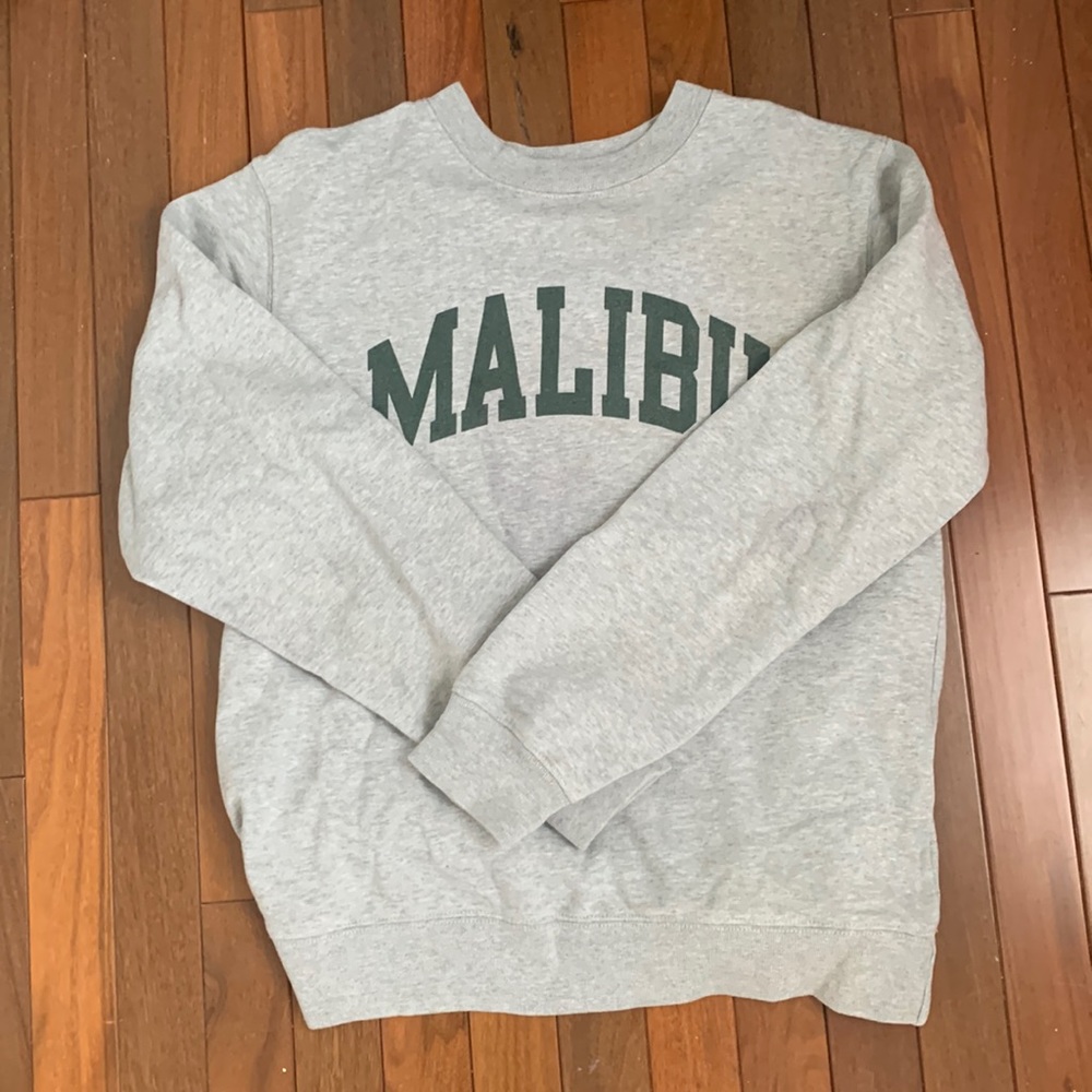 grey malibu brandy melville crewneck